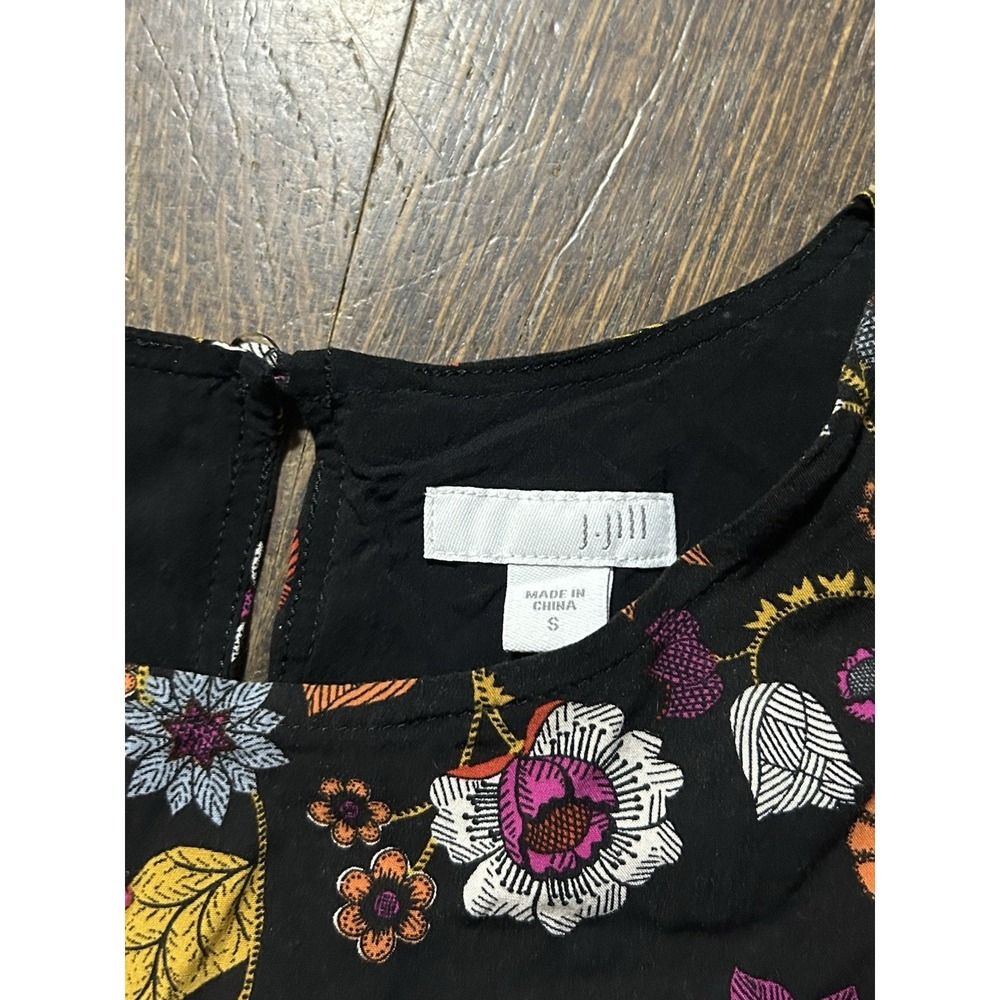 J. Jill Floral Tunic Mini Dress Sleeveless Floral Layer Hem Women Size S - Picture 5 of 6